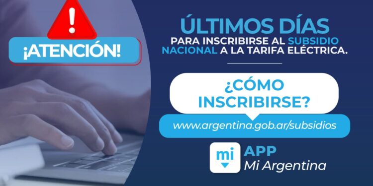 ÚLTIMOS DÍAS PARA ADHERIRSE AL SUBSIDIO A LA TARIFA ELÉCTRICA: CÓMO ACCEDER AL BENEFICIO