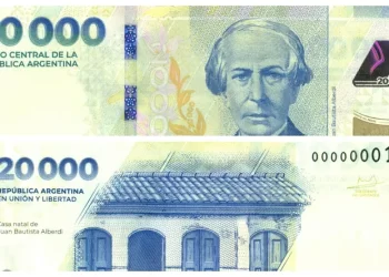 Circula en Argentina el nuevo billete de 20.000 pesos con la imagen de Juan Bautista Alberdi