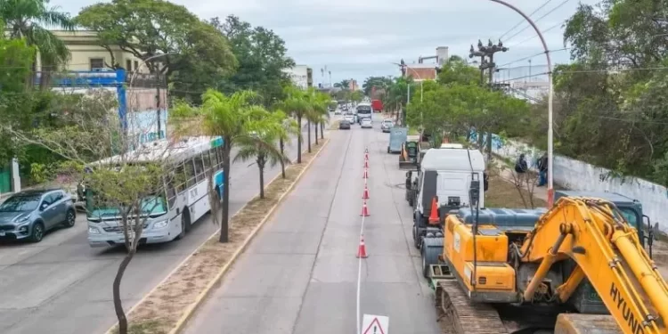 Avanza la repavimentación y ensanche de la avenida 9 de Julio en Barranqueras