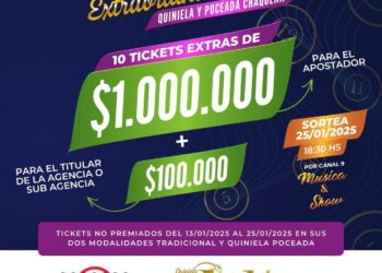 POR LOS 51 AÑOS DE LA QUINELA OFICIAL Y 14° DE LA POCEADA, LOTERÍA CHAQUEÑA SORTEARÁ MÁS DE 10 MILLONES DE PESOS