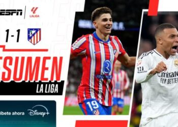 Julián Álvarez picó un penal en el Santiago Bernabéu y anotó el gol del Atlético en el empate ante Real por el clásico de Madrid