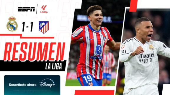 Julián Álvarez picó un penal en el Santiago Bernabéu y anotó el gol del Atlético en el empate ante Real por el clásico de Madrid