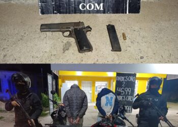 RESISTENCIA: DOS JÓVENES FUERON DEMORADOS CON UNA PISTOLA CALIBRE 45
