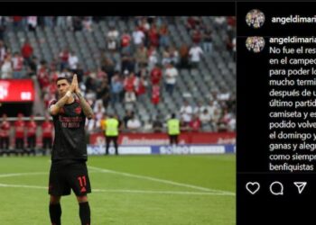 Ángel Di María anunció que se marchará del Benfica al final de la temporada