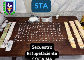 ALLANAMIENTO EN EL BARRIO MARIANO MORENO: SECUESTRAN COCAÍNA Y CASI 800 MIL PESOS