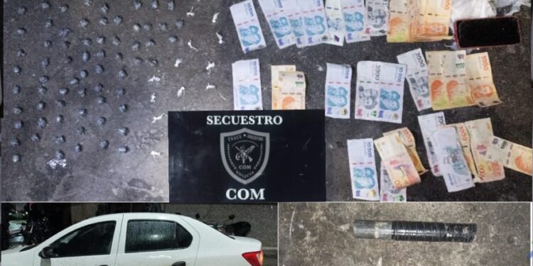 DETENIDOS CON DROGAS, DINERO Y ARMA CASERA; UNO TENÍA DOS PEDIDOS DE CAPTURA