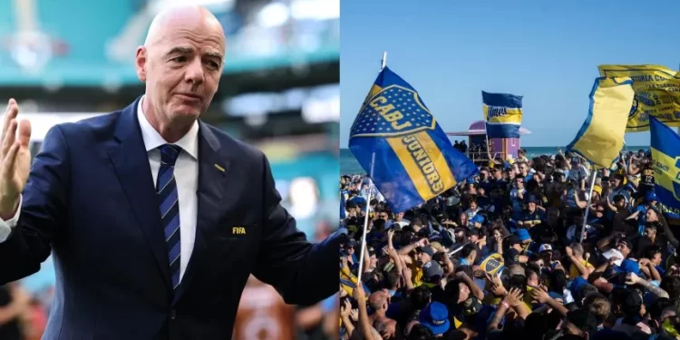 Infantino elogió el banderazo de Boca y le dedicó un posteo: «Me encantó ver cómo los hinchas se adueñaron de Miami Beach».