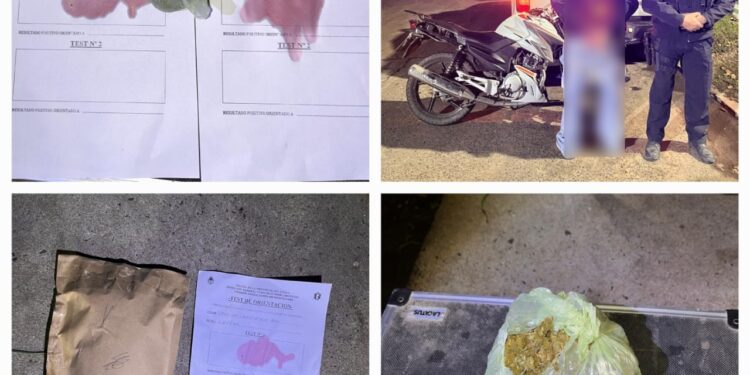 INTENTÓ HUIR DE LOS MOTORISTAS PORQUE TENÍA MARIHUANA