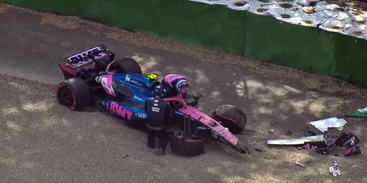 Franco Colapinto, protagonista de un fuerte accidente en test de Fórmula 1 en Hungría
