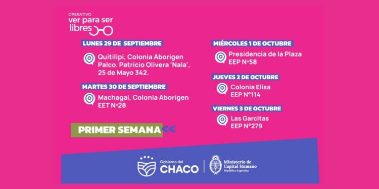 ”VER PARA SER LIBRES”: SE LLEVARÁ A CABO LA TERCERA EDICIÓN DE OPERATIVOS ITINERANTES EN LA PROVINCIA