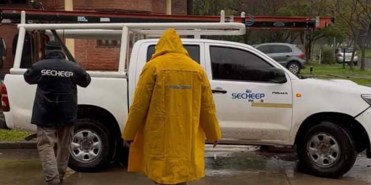TRABAJOS DE SECHEEP TRAS EL TEMPORAL DEL LUNES EN EL ÁREA METROPOLITANA