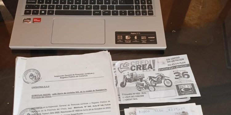 ALLANAMIENTO Y DETENCIÓN: DOS PERSONAS INVOLUCRADAS DE UNA EMPRESA FINANCIERA