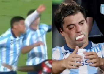 El tremendo codazo de Rojo a Sosa que genera gran preocupación en Racing