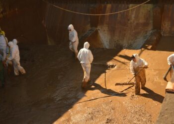 SAMEEP REALIZÓ LIMPIEZA DE DECANTADORES EN LA PLANTA POTABILIZADORA PARA MEJORAR EL SERVICIO EN EL AMGR