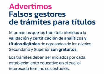 EDUCACIÓN ACLARA QUE LOS TRÁMITES DE VALIDACIÓN Y CERTIFICACIÓN DE TÍTULOS SON GRATUITOS