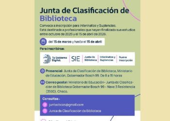 EDUCACIÓN: ABREN INSCRIPCIÓN EXTRAORDINARIA PARA INTERINATOS Y SUPLENCIAS DE DOCENTES BIBLIOTECARIOS
