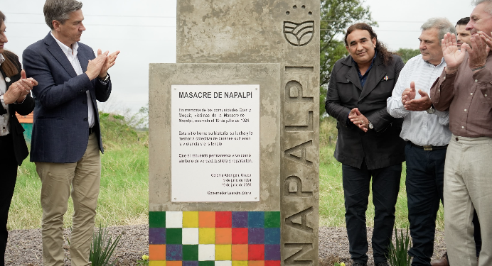 102° ANIVERSARIO DE LA MASACRE DE NAPALPÍ: EL GOBIERNO PROVINCIAL INAUGURÓ UN TÓTEM CONMEMORATIVO Y RATIFICÓ EL COMPROMISO CON LA REPARACIÓN HISTÓRICA
